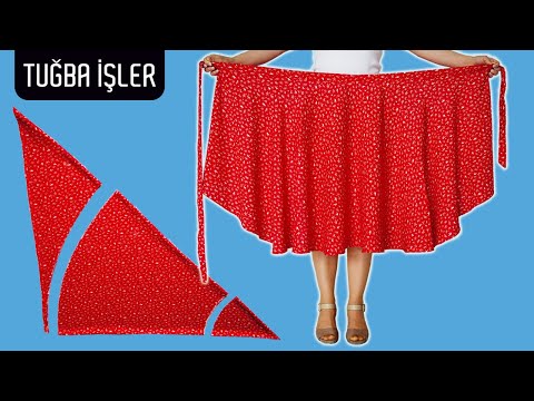 How to Make Wrap Skirt with Side Knot | Tuğba İşler