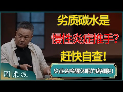 劣质碳水是慢性炎症推手？慢性炎症会唤醒休眠的癌细胞！#窦文涛 #梁文道 #马未都 #周轶君 #马家辉 #许子东 #圆桌派  #圆桌派第八季