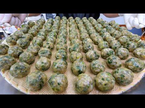 8,000 units sold out per day! Snowball dumplings made by rolling them like snow / Korean street food