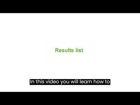 TED - Result list – tutorial