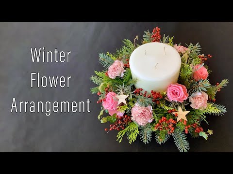 How To Make A Winter Floral Candle Design