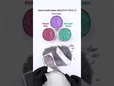 How to make Super shine Dark Silver Color?!🎨 #colormixing #mixedcolors #oddlysatisfying