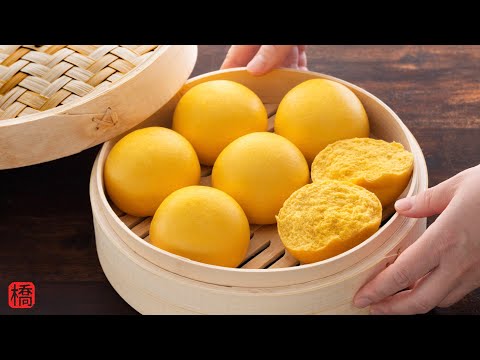 Steamed Squash Buns Recipe 南瓜馒头
