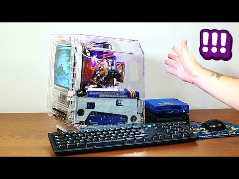 A Clear Mac SE/30 With a CD ROM hacked into it (still cursed?)