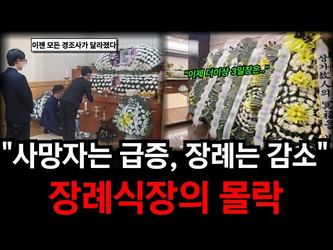 대한민국 사망자는 늘고있는데 "장례식장이 줄폐업 하는 소름 돋는 이유"