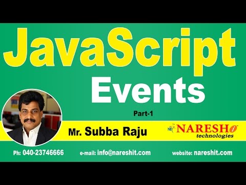 Events in JavaScript Part-1| JavaScript Tutorial | Mr. Subba Raju