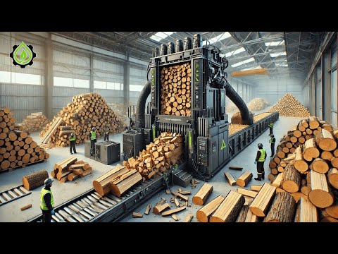 Fastest Automatic Firewood Processing Machine | Dangerous Big Chainsaw Cutting Tree machines #15