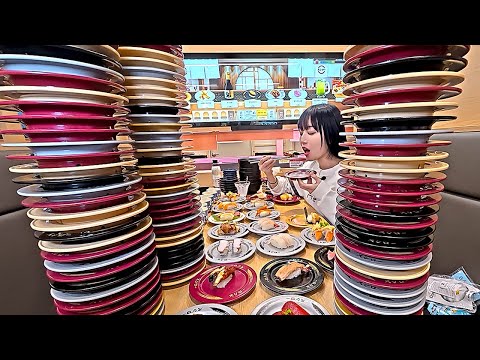 Korea's First Digital Sushi Restaurant with Games! 100 Plates Challenge!