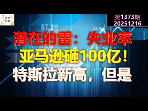 ✨【投资TALK君1373期】潜在的雷：失业率！亚马逊投资OPENAI 100亿！特斯拉新高，但是。。。✨20251216#CPI #nvda #美股 #投资 #英伟达 #ai #特斯拉