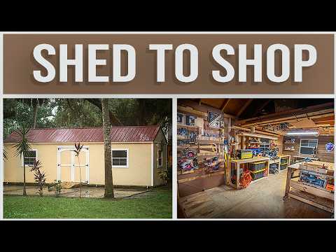 DIY Shed to workshop - miter station, table saw, dust collection
