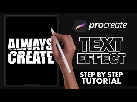 #24 Procreate Step by Step Tutorial - Draw Along With Me - Sliced Text