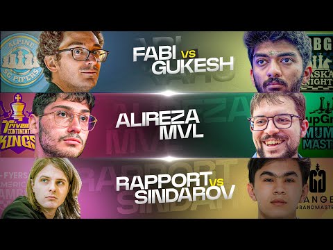 Gukesh vs Fabi, MVL vs Alireza, Rapport vs Sindarov | Day 5 Tech Mahindra Global Chess League 2025