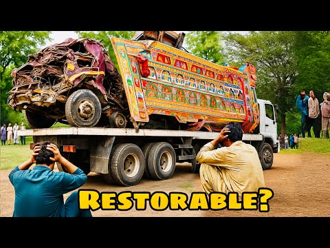 “Pakistani Truck Breakdown” Fell 600 Meters Deep Ditch, Pulled out in Pieces  