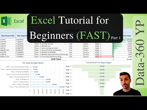 Data Analytics Excel Tutorial 2020 - Part 1