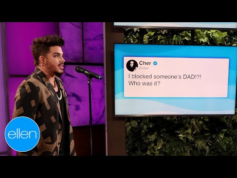 Adam Lambert Sings Cher & Justin Bieber Tweets
