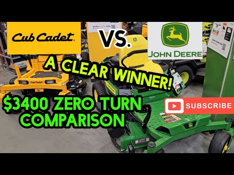 Cub Cadet vs. John Deere. $3400 Zero Turn comparison! There is a clear winner