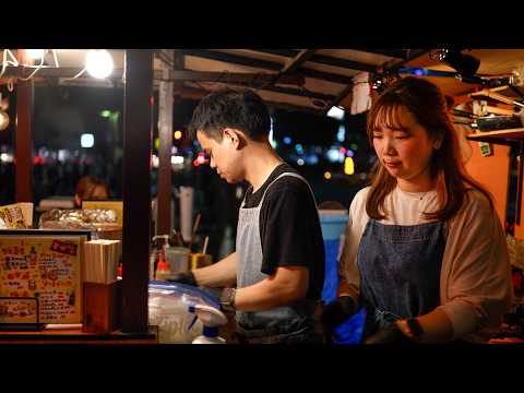 “Japanese Yatai” Popular Street food stall vendor newly opened by a married couple in Fukuoka, Japan
