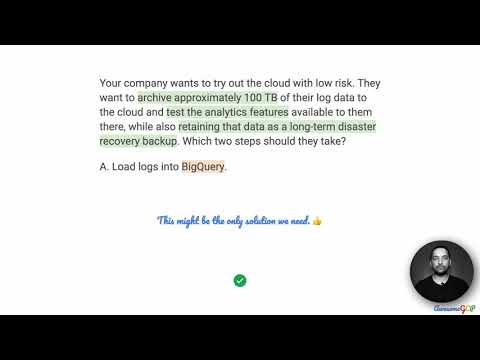 PCA-8 Quick, GCP Professional Architect - Analytics, BigQuery, Cloud SQL, Stackdriver, Bigtable