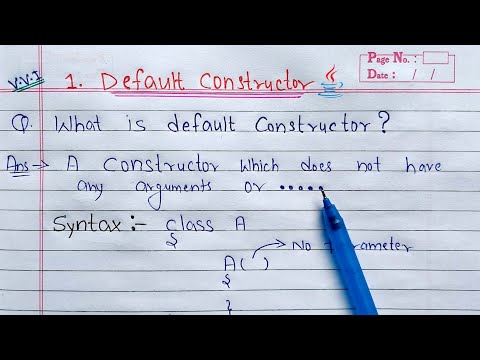 Default Constructor in Java | Learn Coding