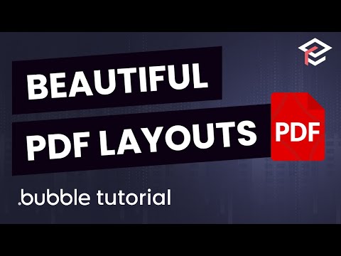 How to Create Beautiful PDFs - Bubble.io Tutorial