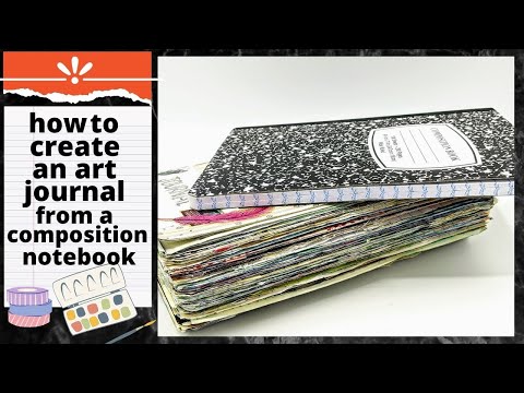 How to Create An Art Journal From A Composition Notebook
