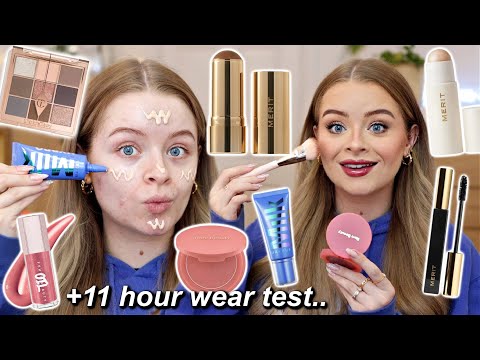 Testing VIRAL makeup! (Rare Beauty Blushes, Milk Skin Tint, Merit Beauty, Fenty, Charlotte Tilbury)