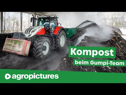 Composting at the Gumpi Team | Komptech Axtor shredder, Nemus screening machine, Hurrikan S wind ...
