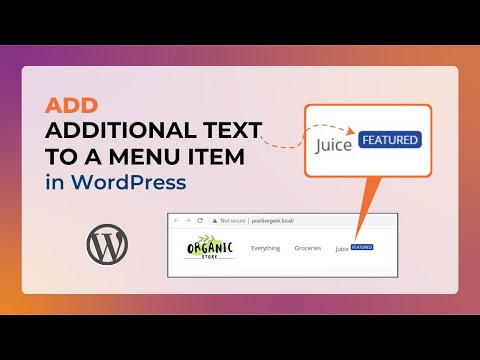 How to Add 'FEATURED,' 'BETA' (additional text) to a Menu Item in WordPress