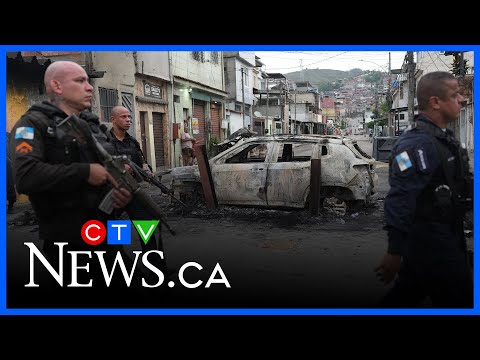Scenes from Rio de Janeiro’s largest-ever police raid, leading to dozens of deaths