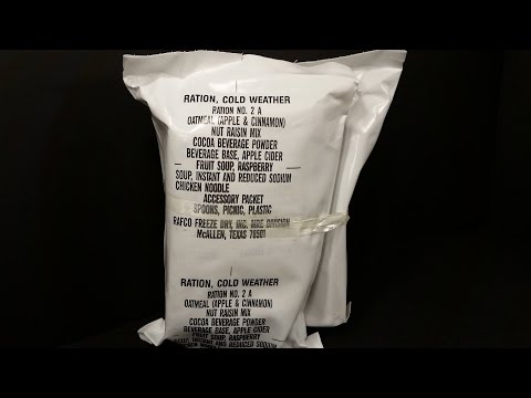 1989 Ration Cold Weather 24hr MRE Review RAFCO Rarest RCW US Military Mountain Food Testing