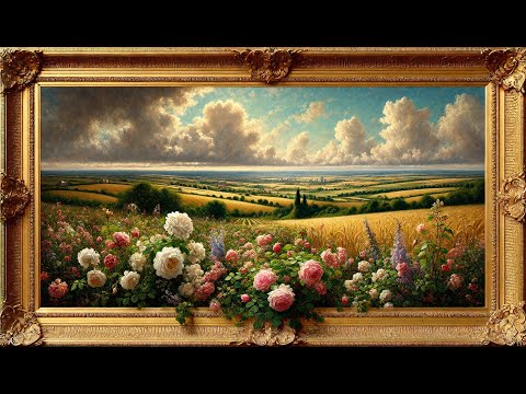 Stolen Memory of the Clouds | TV Art Screensaver | Hidden Oil Painting Story | 4K Framed Art