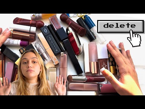 a lipstick declutter | editing my makeup collection