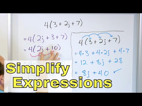 Simplifying Expressions in Algebra - [6-6-7]