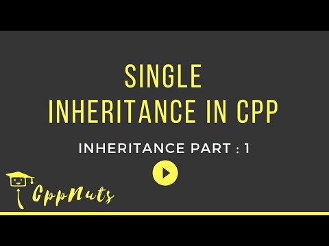 Single Inheritance In C++