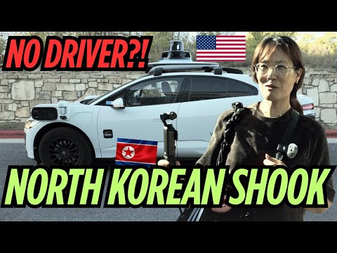 🇰🇵🇺🇸 North Korean Sisters Shocked After Riding a Self-Driving Taxi in the U.S.!