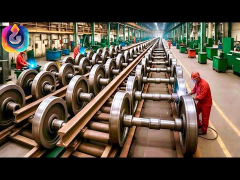 Wie Millionen von Eisenbahnrädern in riesigen Stahlwerken hergestellt werden!