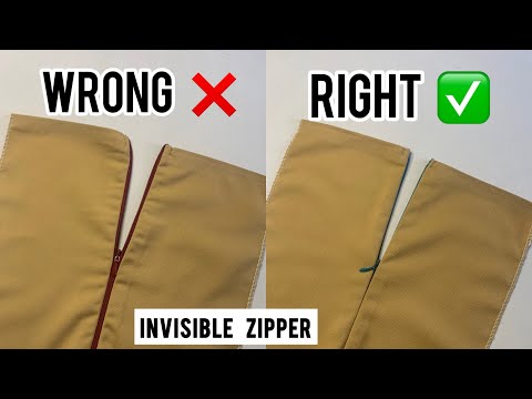 How to sew an invisible zipper the right way without a zipper foot / beginners guide