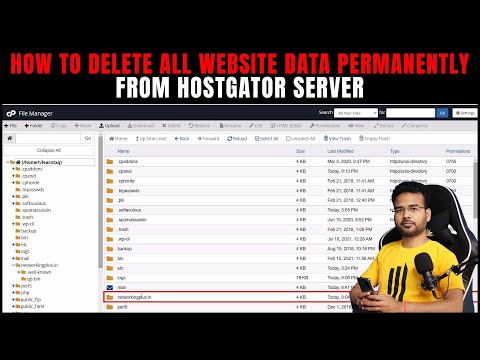How to delete all Website Data Permanently from Hostgator Server
