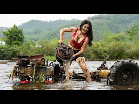 TIMELAPSE — Genius Girl Rescues and Restores Farm Machinery Swept Away by Floodwaters