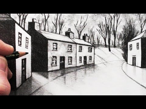 How to Draw a House in 1-Point Perspective: Narrated Pencil Drawing