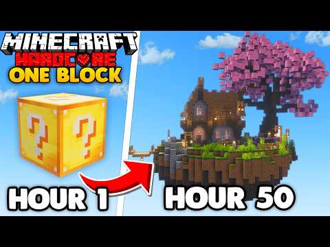 The BEST START to a One Block Lucky Block in Hardcore Minecraft