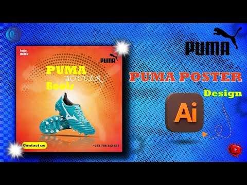 PUMA Poster Design in Adobe Illustrator | Sports Boot Ad Design Tutorial (Beginner Friendly!)