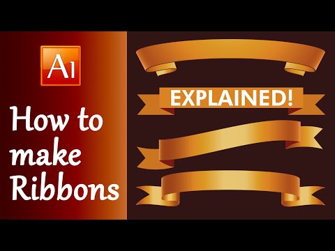 Adobe Illustrator Tutorial - How to make a Ribbon Banner in 4 different ways