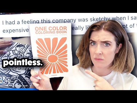 I Tried OVERLY Sponsored One Color Coloring Book?? *not sponsored*