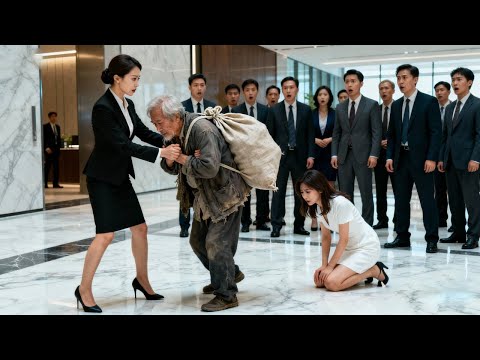 農村大爺進城探望女兒！勢利眼經理嫌他窮酸要將他趕出公司，下秒女總裁一聲「爸」震驚全場，勢利眼經理直接嚇癱！