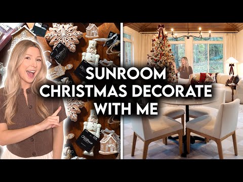 CHRISTMAS SUNROOM MAKEOVER 2025 | HOLIDAY DECORATE WITH ME