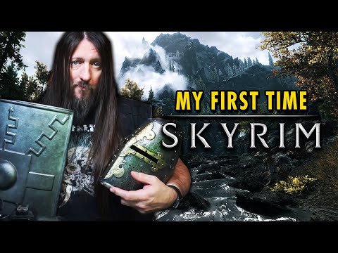 METALHEAD dad tries SKYRIM for the FIRST TIME! - Part 1