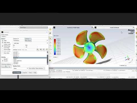 Fluids II CFD Project - MRF Marine Propeller Thrust Simulation Ansys Fluent