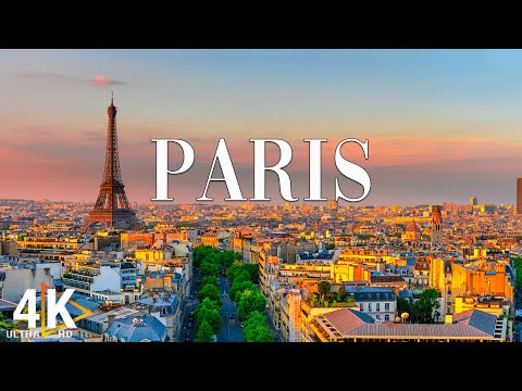 FLYING OVER PARIS (4K UHD) I 4K Video HDR With Soft Piano Music | 4K VIDEO ULTRA HD
