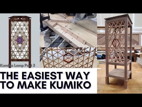Miter Saw Jig for Kumiko - Kumiko Lamp Part 3 of 4 좌등 만들기 Korean Traditional Lamp w/ Japanese Kumiko